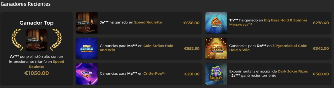 Gros gains au Casino Extra